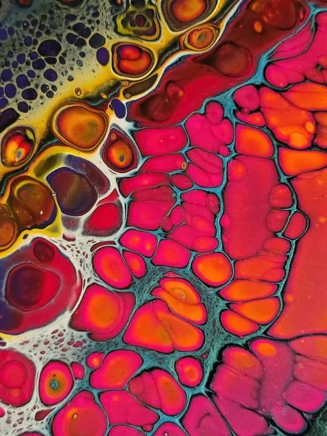 Bright Red Orange Cells artwork preview